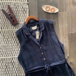 Anthro Brielle Plaid Jumpsuit with Pockets